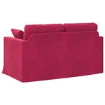 vidaXL Canapé Bordeaux 138 x 78 x 80 cm Velours