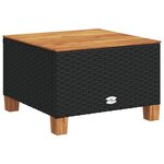 vidaXL Salon de jardin 9 Pièces avec coussins noir résine tressée