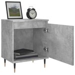 vidaXL Tables de chevet 2 Pièces gris béton 40x30x50 cm bois d'ingénierie