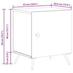 vidaXL Cabinet de chevet Chêne artisanal 43 x 34 5 x 50 cm