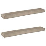vidaXL Set de coussins de palette 2 Pièces Taupe 200 x 40 x 8 cm
