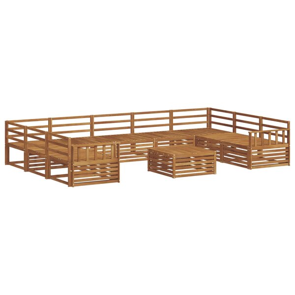 vidaXL Ensemble de canapés d'extérieur 10 pc Naturel