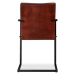 vidaXL Chaises à manger lot de 6 marron cuir véritable