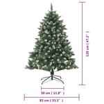 vidaXL Sapin de Noël artificiel avec support 120 cm PVC