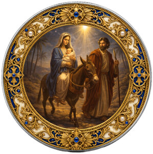 Pièce de monnaie en Argent 1 Dollar g 31.1 (1 oz) Millésime 2026 Seven Sorrows of Mary FLIGHT INTO EGYPT (PRÉCOMMANDE)