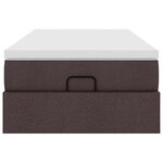 vidaXL Cadre de lit ottoman avec matelas marron foncé 90x200 cm tissu