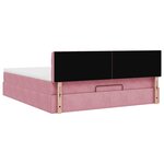 VidaXL Cadre de lit ottoman avec matelas rose 160x200 cm velours