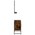 vidaXL Ensemble d'armoires de salle de bain 2 Pièces chêne fumé