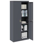 vidaXL Armoire de rangement 2 Pièces Anthracite 90 x 40 x 200 cm Acier
