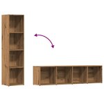 vidaXL Bibliothèque chêne artisanal 36x30x143 cm bois d'ingénierie