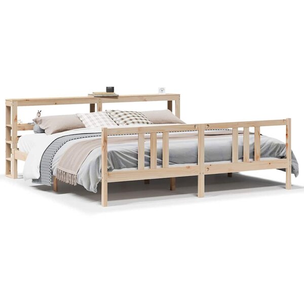 vidaXL Cadre de lit avec tête de lit sans matelas 180x200 cm