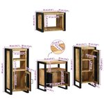 vidaXL Ensemble de mobilier de salle de bain Montage mural 4 Pièces