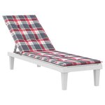 vidaXL Coussin de chaise de terrasse carreaux rouge (75+105)x50x4 cm