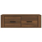 vidaXL Armoire TV suspendue Chêne marron 80x36x25 cm Bois d'ingénierie