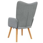 vidaXL Chaise de relaxation Gris clair Tissu