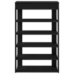 vidaXL Étagère à chaussures noir 60x30x98 cm bois d'ingénierie