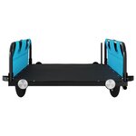 vidaXL Remorque de vélo bleu tissu oxford et fer