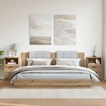 vidaXL Tables de chevet 2 Pièces chêne artisanal bois d'ingénierie