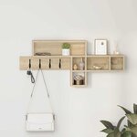 vidaXL Porte-manteau mural Chêne sonoma 100 x 12 x 43 5 cm