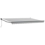 vidaXL Auvent rétractable électrique Anthracite et blanc 4 x 2 m