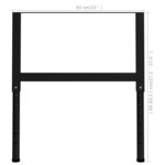 vidaXL Cadres d'établi réglables 2 Pièces Métal 85x(69-95 5) cm Noir