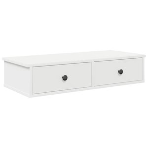 vidaXL Étagère murale avec tiroirs blanc 80x34x17 cm bois d'ingénierie