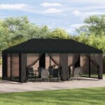 vidaXL Abri de jardin 6 x 3 m Noir Polyester et Acier 190
