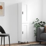 vidaXL Buffet haut Blanc 34 5x34x180 cm Bois d'ingénierie