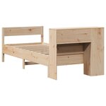 vidaXL Lit bibliothèque sans matelas 75x190 cm bois de pin massif