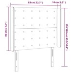 vidaXL Tête de lit à LED Crème 83x16x118/128 cm Tissu