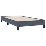 vidaXL Cadre de lit sans matelas gris foncé 100x210 cm velours