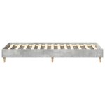 vidaXL Cadre de lit sans matelas gris béton 90x190cm bois d'ingénierie