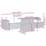 vidaXL Salon de jardin avec coussins 6 Pièces beige résine tressée