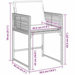 vidaXL Ensemble de salle à manger pour jardin 5 Pièces Marron polyrotin