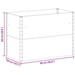 vidaXL Jardinière surélevée 98 x 50 x 68 cm Acier galvanisé