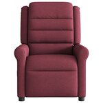 vidaXL Fauteuil de massage inclinable électrique Rouge bordeaux Tissu