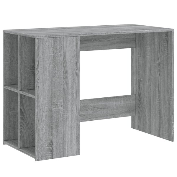 Bureau table poste de travail meuble d'ordinateur informatique étude sonoma 102 x 50 x 75 cm bois d'ingénierie gris 02_0023944