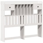 vidaXL Lit bibliothèque sans matelas blanc 135x190 cm bois pin massif