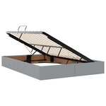 vidaXL Lit de Rangement avec stockage Gris clair 135 x 190 cm Tissu