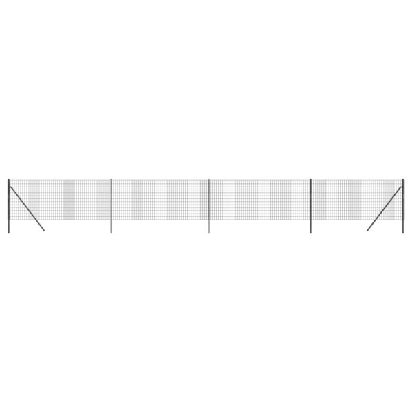 vidaXL Clôture en treillis métallique anthracite 0 8x10 m