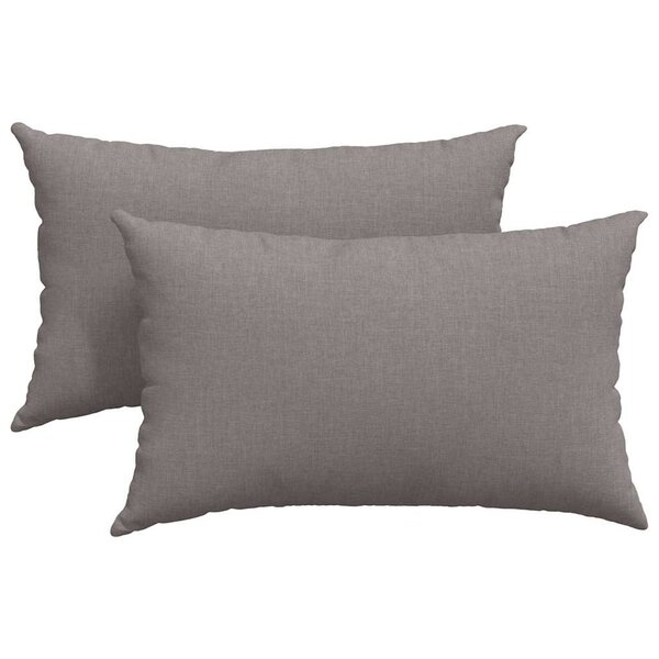 vidaXL Coussins de canapé 2 pc tissu Taupe 50 x 30 cm