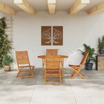 Ensemble de salle à manger de jardin 5 pièces en bois d'acacia