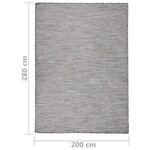 vidaXL Tapis à tissage plat d'extérieur 200x280 cm Marron et bleu