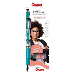 Stylo roller à encre gel energel xmrt  set de 4 pentel