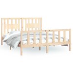 vidaXL Cadre de lit avec tête de lit bois de pin massif 160x200 cm