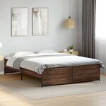 vidaXL Cadre de lit sans matelas chêne marron 140x200 cm