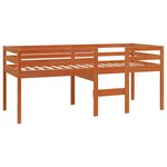 vidaXL Lit haut sans matelas cire marron 75x190 cm bois massif