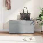 vidaXL Tabouret Gris clair 81 x 41 x 40 cm Tissu et bois stratifié