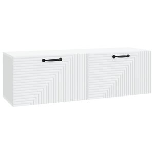vidaXL Meuble TV mural Blanc 98 x 31 x 30 cm Bois d'ingénierie