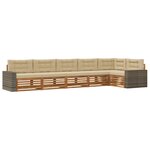 vidaXL Ensemble de canapés d'extérieur 6 pc Naturel et Beige Polyester